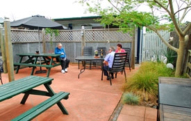 peaceful and sheltered outdoor area