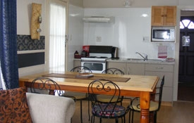 full kitchen facilities with oven and microwave